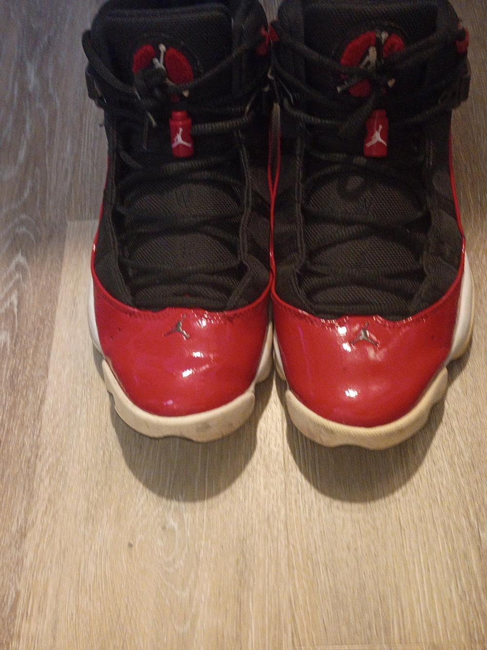 Jordan Kids' High-Top Sneakers in Black and Red